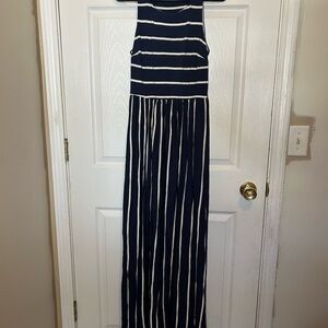 Venus Striped Sleeveless Maxi Dress